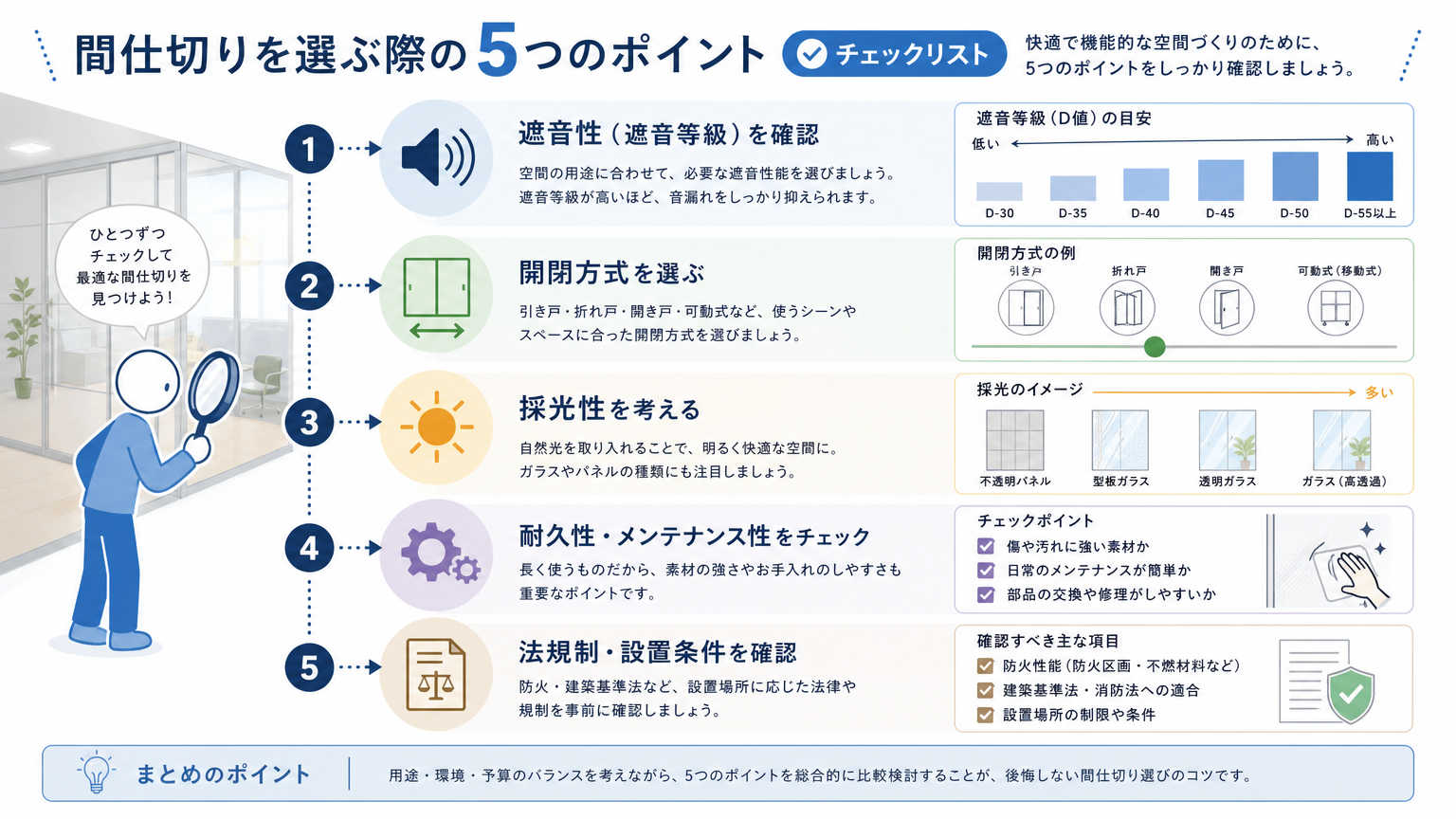 教室の間仕切り活用における選び方のポイント